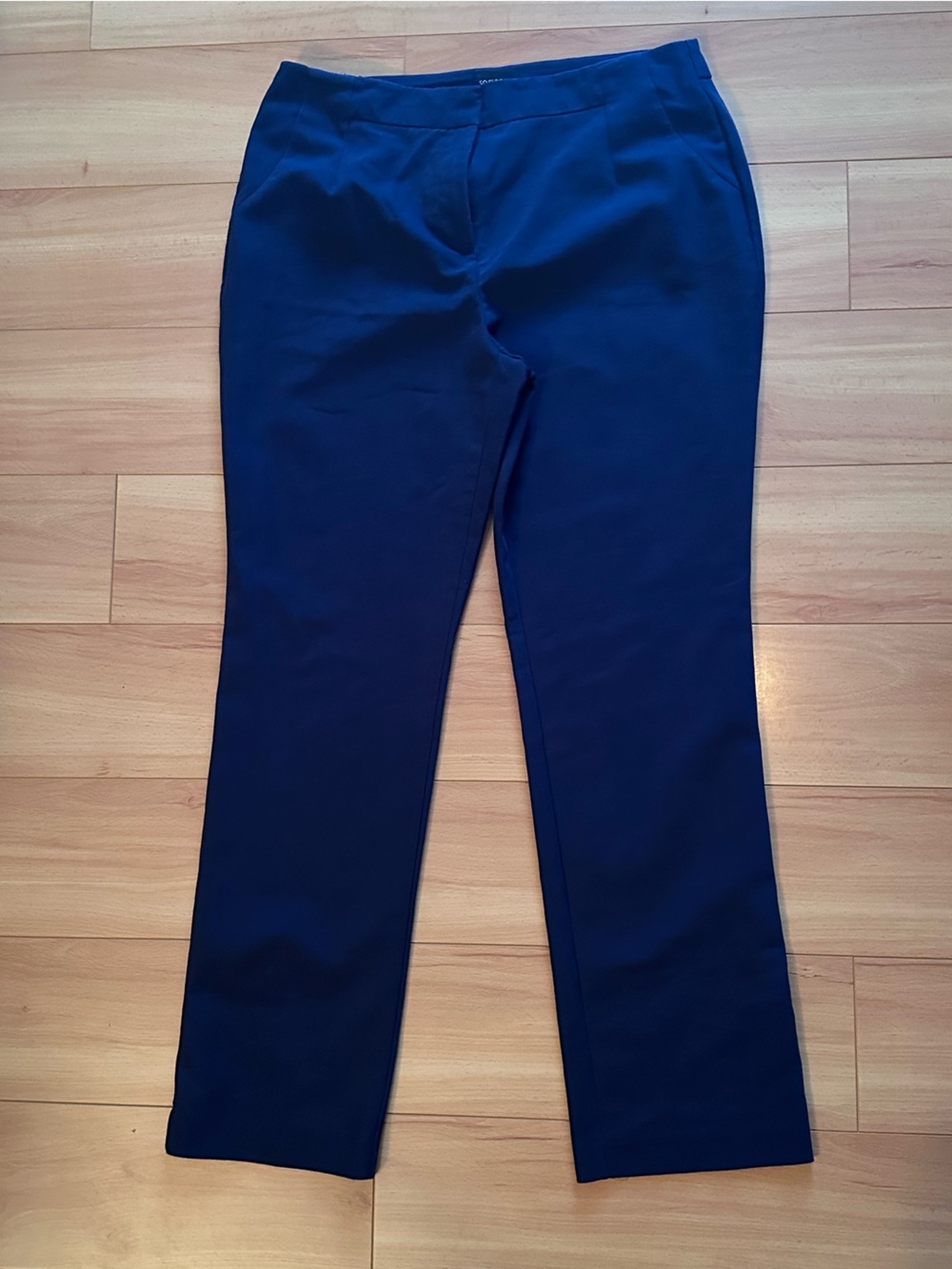 Chico's Navy Blue Straight-Leg Trousers So Slimming Size 1.5, US 10 pants